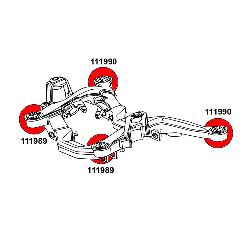 STRONGFLEX Mercedes W140 Buchsen Set Vorderachse & Hinterachse (PU) - PARTS33 GmbH