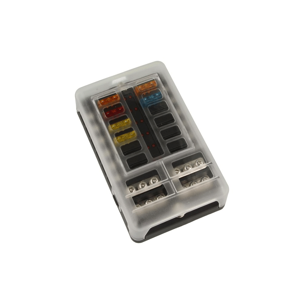 QSP fuse holder for 12 fuses (with indicator light) - PARTS33 GmbH