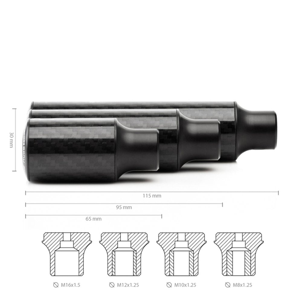 NUKE PERFORMANCE gear knob universal (glossy carbon) - PARTS33 GmbH