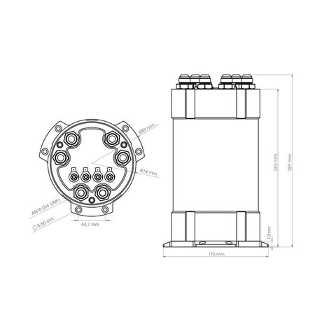 NUKE PERFORMANCE 2G 3 Liter Rennsport Surgetank (für interne Kraftstoffpumpen) - PARTS33 GmbH