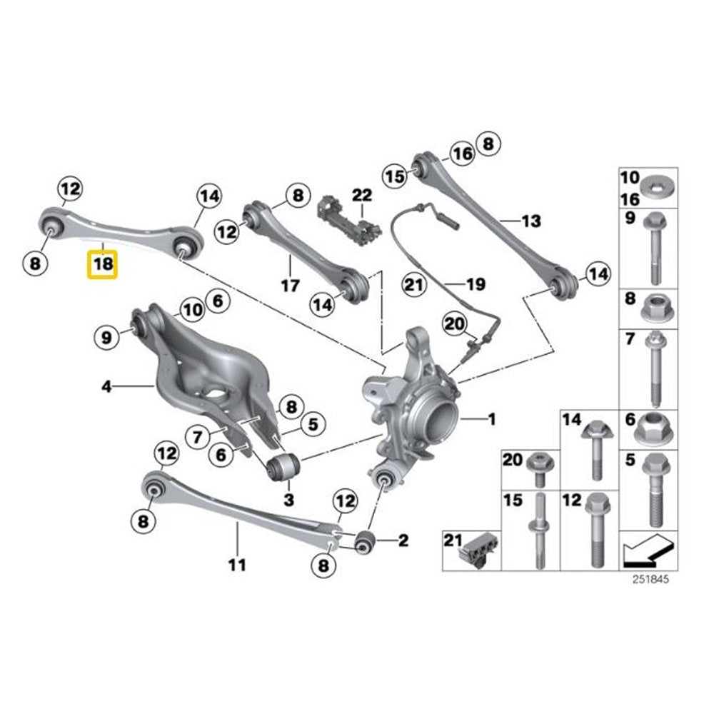 IRP Querlenker BMW F2X F3X Hinterachse einstellbar Set (Aluminium) - PARTS33 GmbH