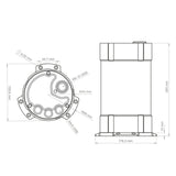 NUKE PERFORMANCE 2G 3 Liter Rennsport Surgetank mit bürstenloser Protec Cobra Kraftstoffpumpe - PARTS33 GmbH