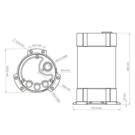 NUKE PERFORMANCE 2G 3 Liter Rennsport Surgetank mit bürstenloser Protec Cobra Kraftstoffpumpe - PARTS33 GmbH