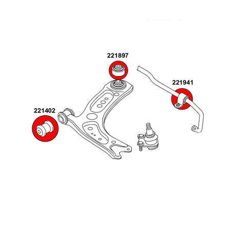 STRONGFLEX Audi A3 S3 RS3 8V Buchsen Set Vorderachse & Hinterachse (PU) - PARTS33 GmbH