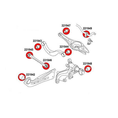 STRONGFLEX VW Tiguan 2 Buchsen Set Vorderachse & Hinterachse (PU) - PARTS33 GmbH