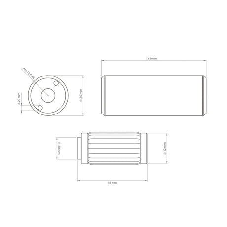 NUKE PERFORMANCE 10AN Kraftstofffilter Slim - PARTS33 GmbH