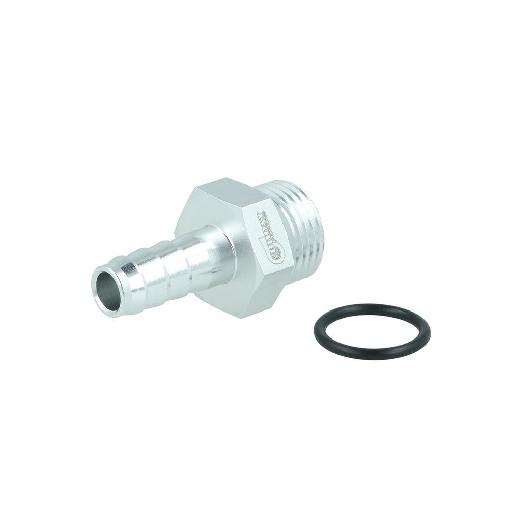 FAMEFORM screw-in ORB Dash male for hose connection ribbed matt silver (all sizes) - PARTS33 GmbH