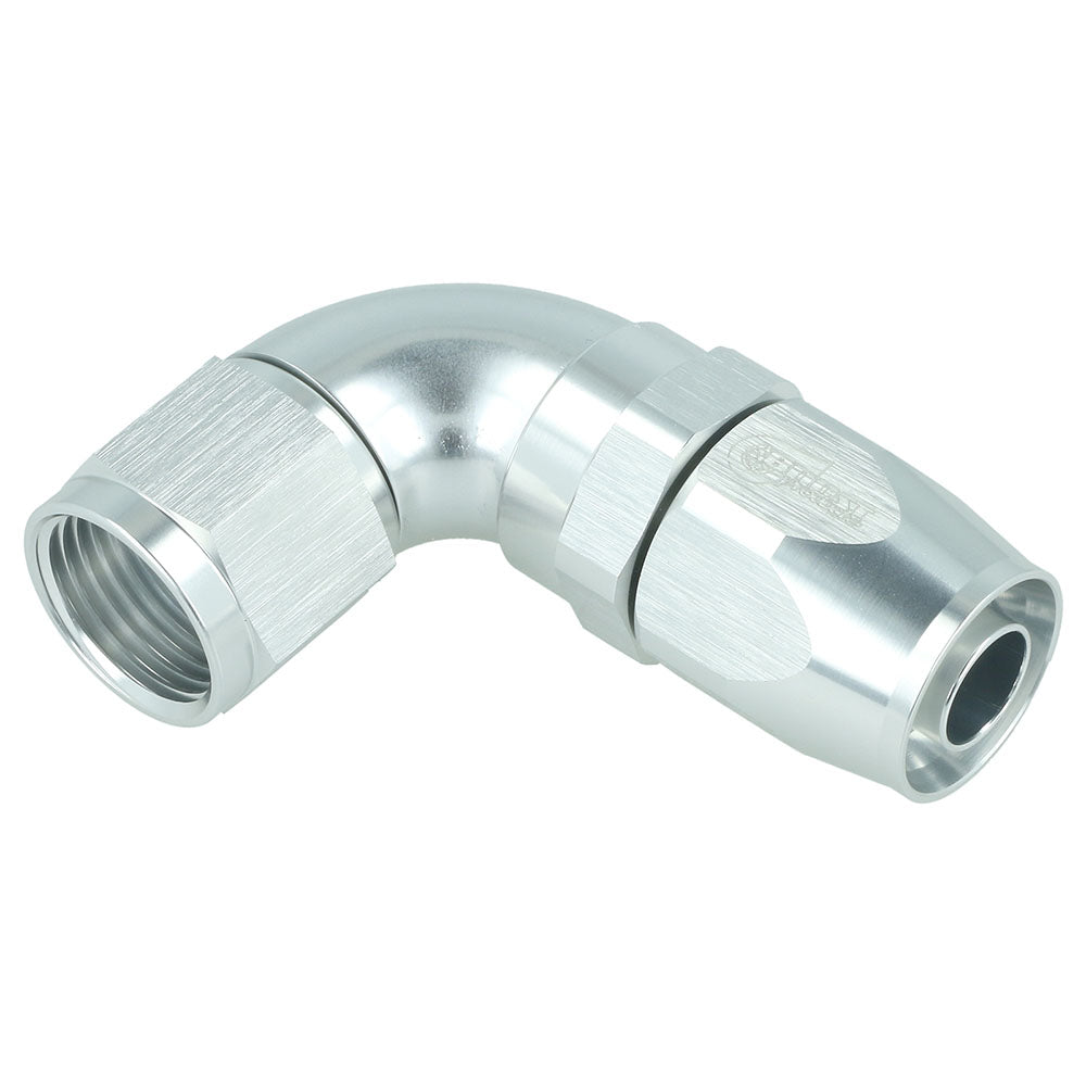 FAMEFORM High Flow hose connection fitting rotatable Dash 90° silver (all sizes)