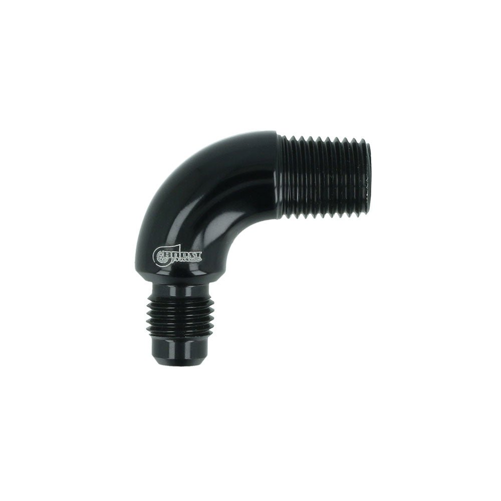 FAMEFORM thread adapter Dash male to NPT male 90° black (all sizes) - PARTS33 GmbH