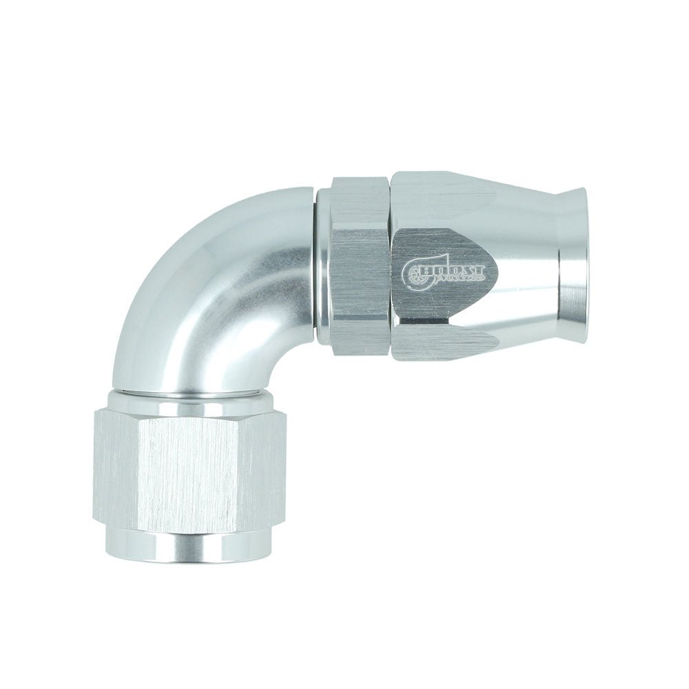 FAMEFORM High Flow PTFE hose connection fitting rotatable Dash 90° silver (all sizes) - PARTS33 GmbH