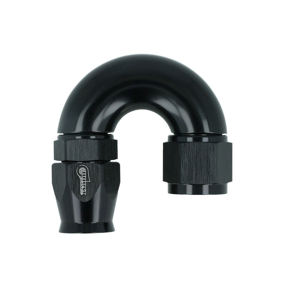 FAMEFORM High Flow PTFE hose connection fitting rotatable Dash 180° black (all sizes) - PARTS33 GmbH