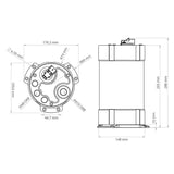 NUKE PERFORMANCE 2G 3 Liter Rennsport Surgetank (für bürstenlose Kraftstoffpumpen) - PARTS33 GmbH