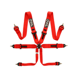 QSP 6-Punkt Sicherheitsgurt mit Schnellverschluss Drehknopf Rot (FIA) - PARTS33 GmbH