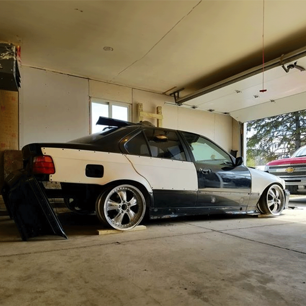 FITMENT LAB Widebody Kit BMW E36 Sedan Phase 2 without cut-outs - PARTS33 GmbH
