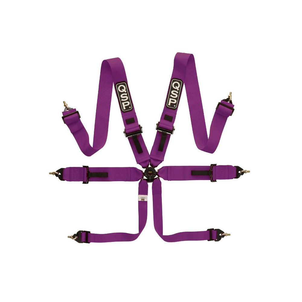 QSP 6-point safety belt with quick-release rotary knob purple (FIA) - PARTS33 GmbH