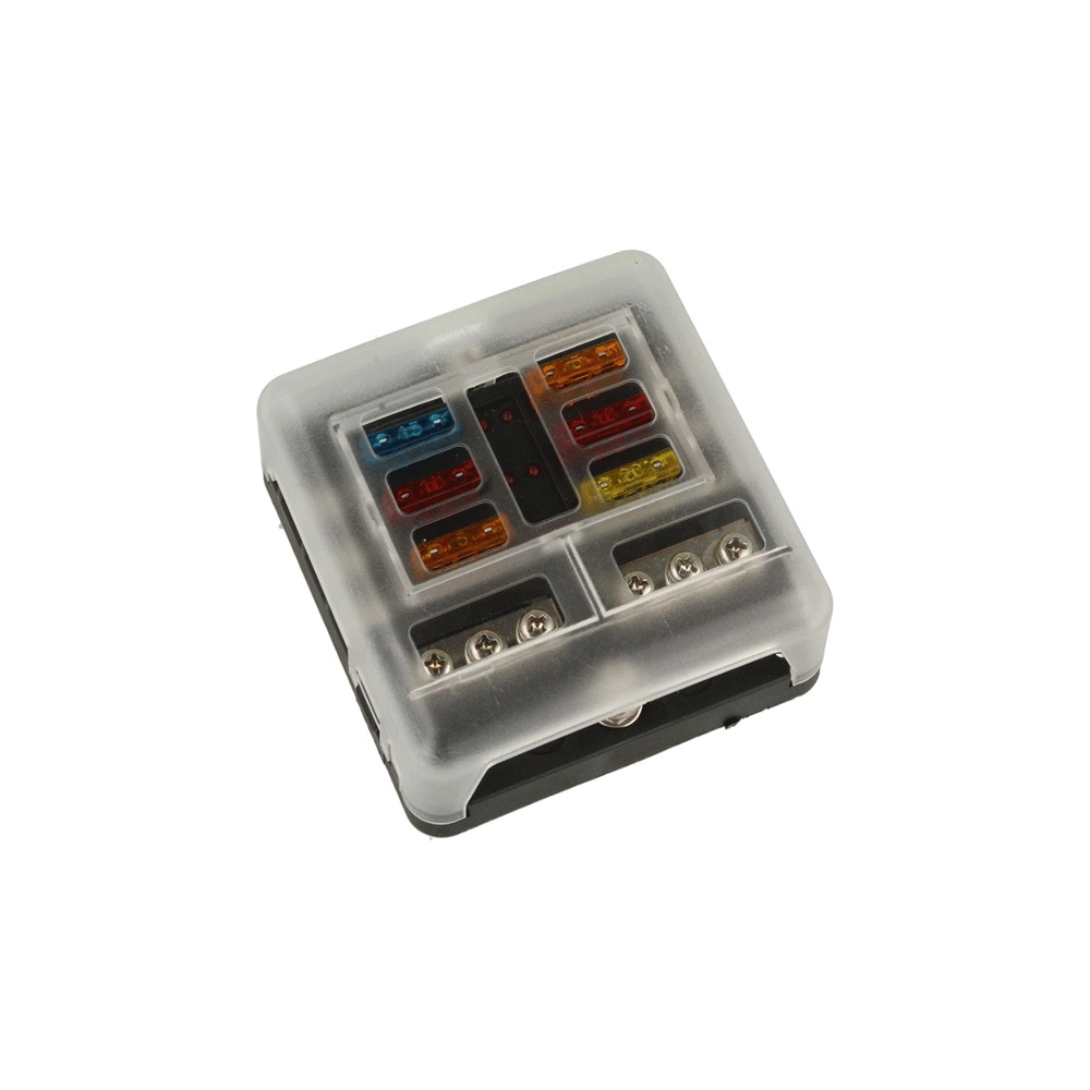 QSP fuse holder for 6 fuses (with indicator light) - PARTS33 GmbH