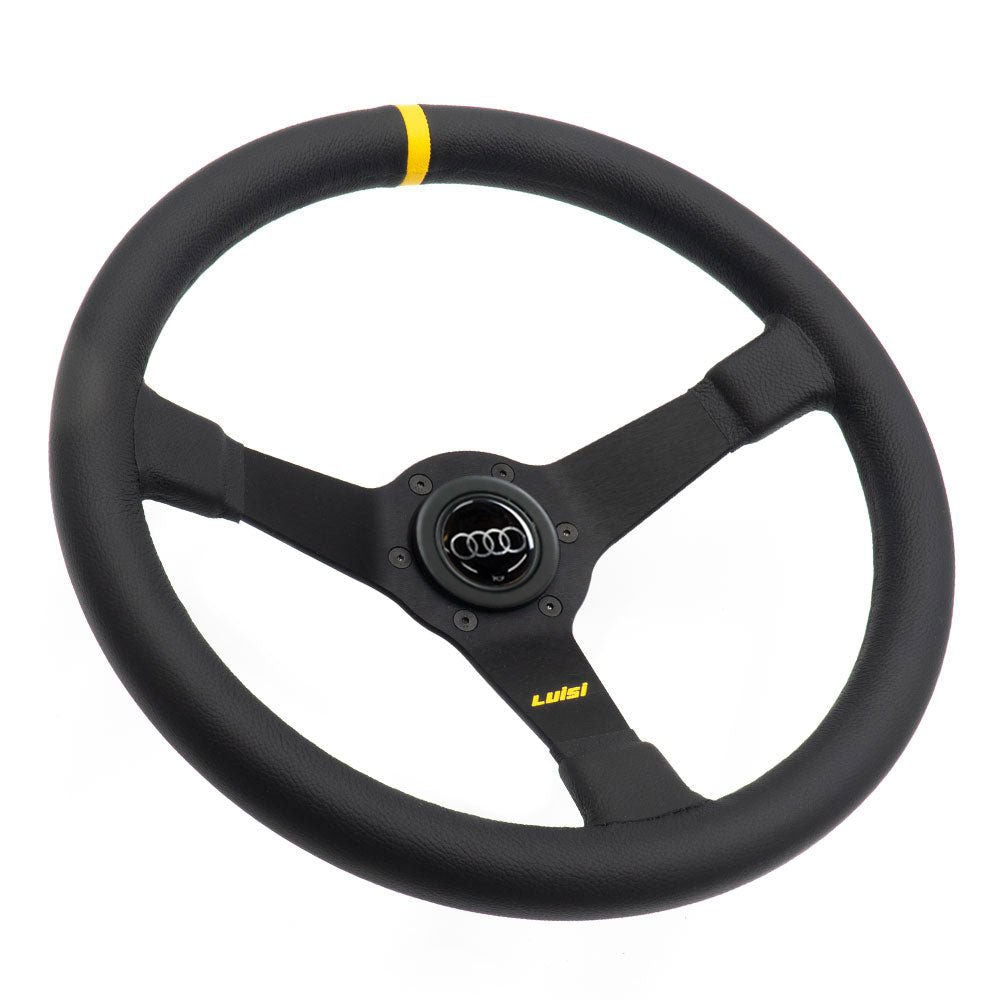 LUISI Mirage Race sports steering wheel leather complete set Audi 80 / 90 / 100 / 200 (dish / with TÜV) - PARTS33 GmbH