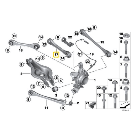 IRP Querlenker Camber Arms BMW F2X F3X Hinterachse oben einstellbar Set (Alu) - PARTS33 GmbH