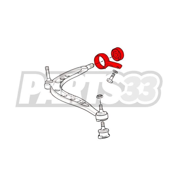 MRT ENGINEERING Querlenker Lager passend für BMW E30 E36 E46 E85 Z3 Z4 Vorderachse einstellbar Set Uniball (Aluminium/Edelstahl)
