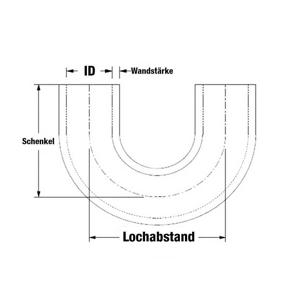 FAMEFORM 180° Silikonbogen Silikonschlauch Verbinder (alle Größen) - PARTS33 GmbH