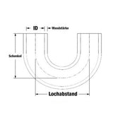 FAMEFORM 180° Silikonbogen Silikonschlauch Verbinder (alle Größen) - PARTS33 GmbH
