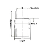 FAMEFORM Silikon Wulstverbinder 2-fach Hump Kühlerschlauch Ladeluftschlauch Verbinder (alle Größen) - PARTS33 GmbH