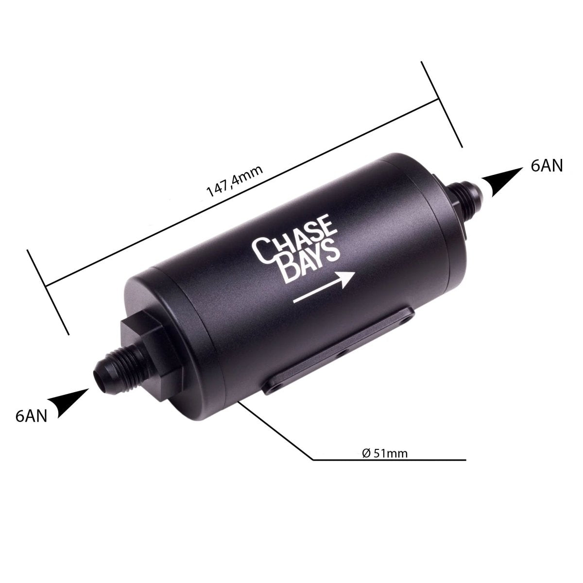 CHASE BAYS High Flow 6AN Kraftstofffilter - PARTS33 GmbH