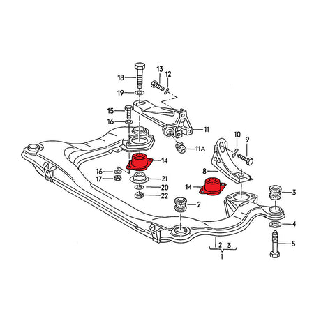 VERKLINE Getriebelager Audi 80 90 B4 100 200 S2 RS2 (Aluminium/PU) - PARTS33 GmbH