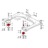 VERKLINE Differential Lager passend für Audi Quattro 80 90 B3 B4 S2 (Aluminium/PU)