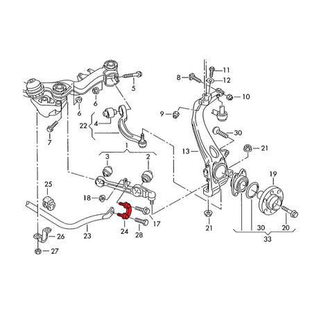 VERKLINE Koppelstange Audi A4 S4 RS4 B5 Vorderachse (Aluminium) - PARTS33 GmbH