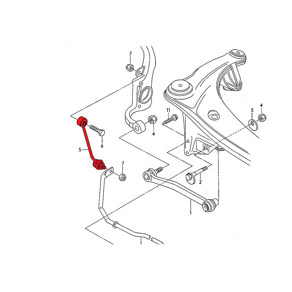 VERKLINE Koppelstange Audi A4 S4 RS4 B5 B4 S2 RS2 Hinterachse Uniball (Aluminium) - PARTS33 GmbH