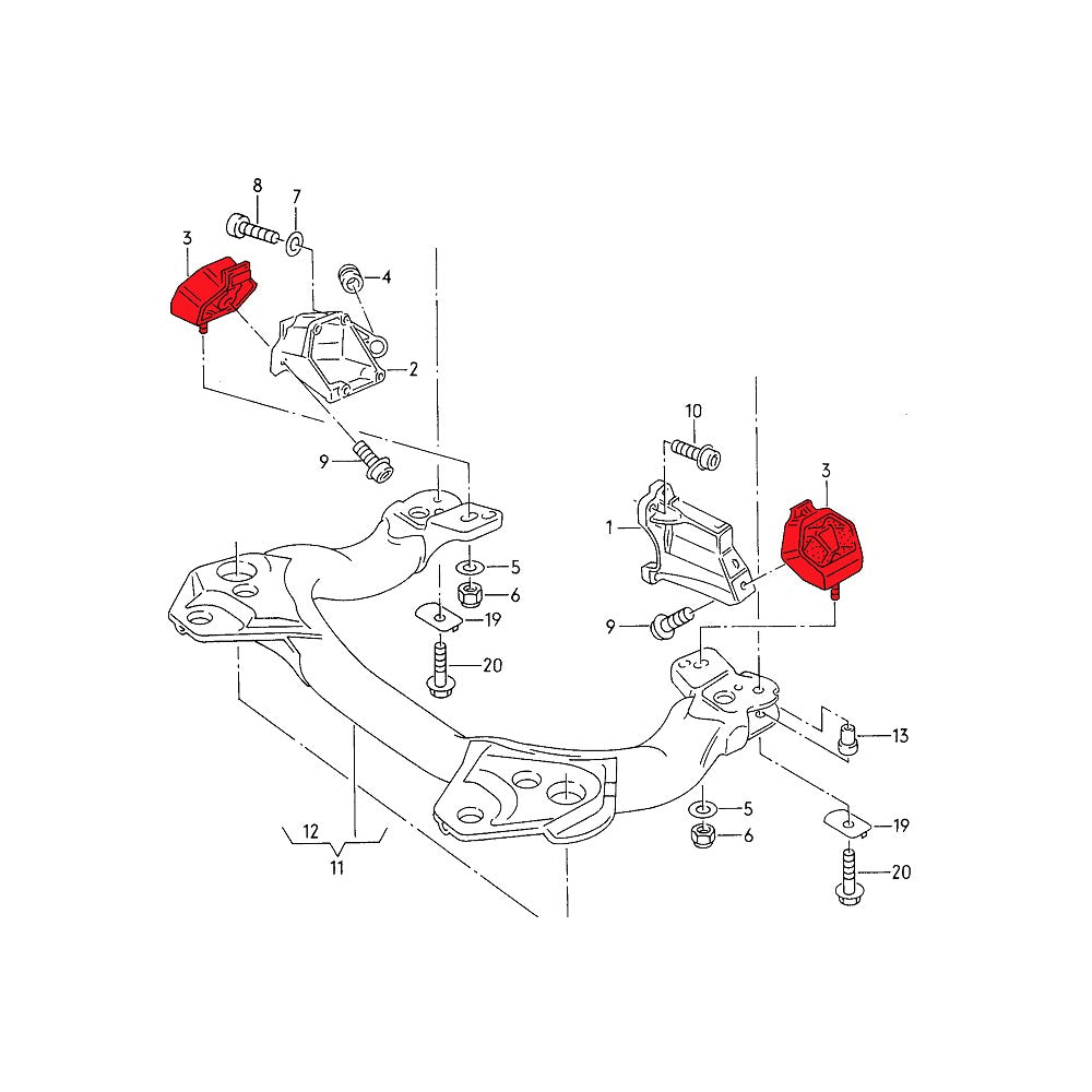 VERKLINE Getriebelager Audi C4 S4 S6 (Aluminium/PU) - PARTS33 GmbH