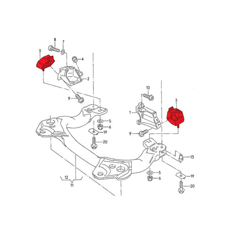 VERKLINE Getriebelager Audi C4 S4 S6 (Aluminium/PU) - PARTS33 GmbH