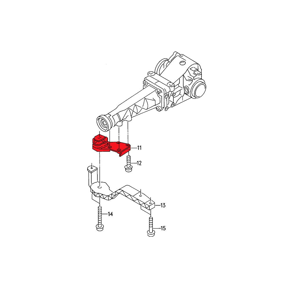 VERKLINE Differential Halter Audi B4 Quattro A4 B5 S2 RS2 (Aluminium/PU) - PARTS33 GmbH