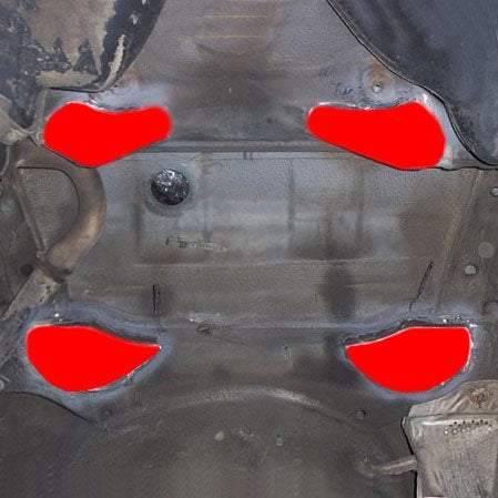 FAMEFORM BMW E36 rear axle support reinforcement plates welding plates set (steel)