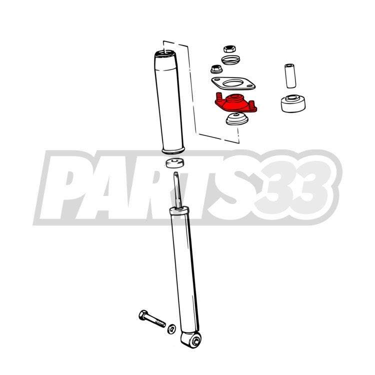 FAMEFORM Domlager passend für BMW E46 Z4 Hinterachse Set (Stahl/PU)