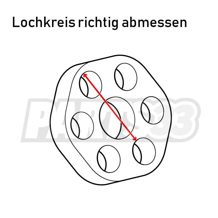 IRP Hardyscheibe Flex Disc LK110 M12 passend für BMW (Aluminium/PU 90 ShA)