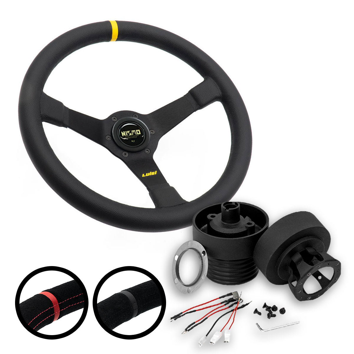 LUISI Mirage Race sports steering wheel leather complete set Nissan 350Z (dish / with TÜV)