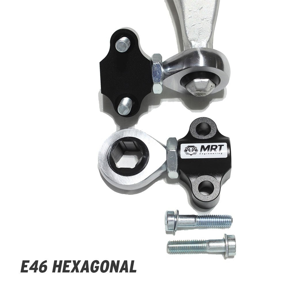 MRT ENGINEERING wishbone bearing BMW E30 E36 E46 E85 Z3 Z4 front axle adjustable set Uniball (aluminium/stainless steel) - PARTS33 GmbH