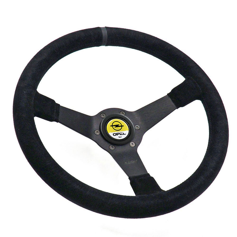LUISI Mirage Race sports steering wheel suede complete set Opel Manta from 1974 / Kadett C 1974-1979 (dish / with TÜV) - PARTS33 GmbH