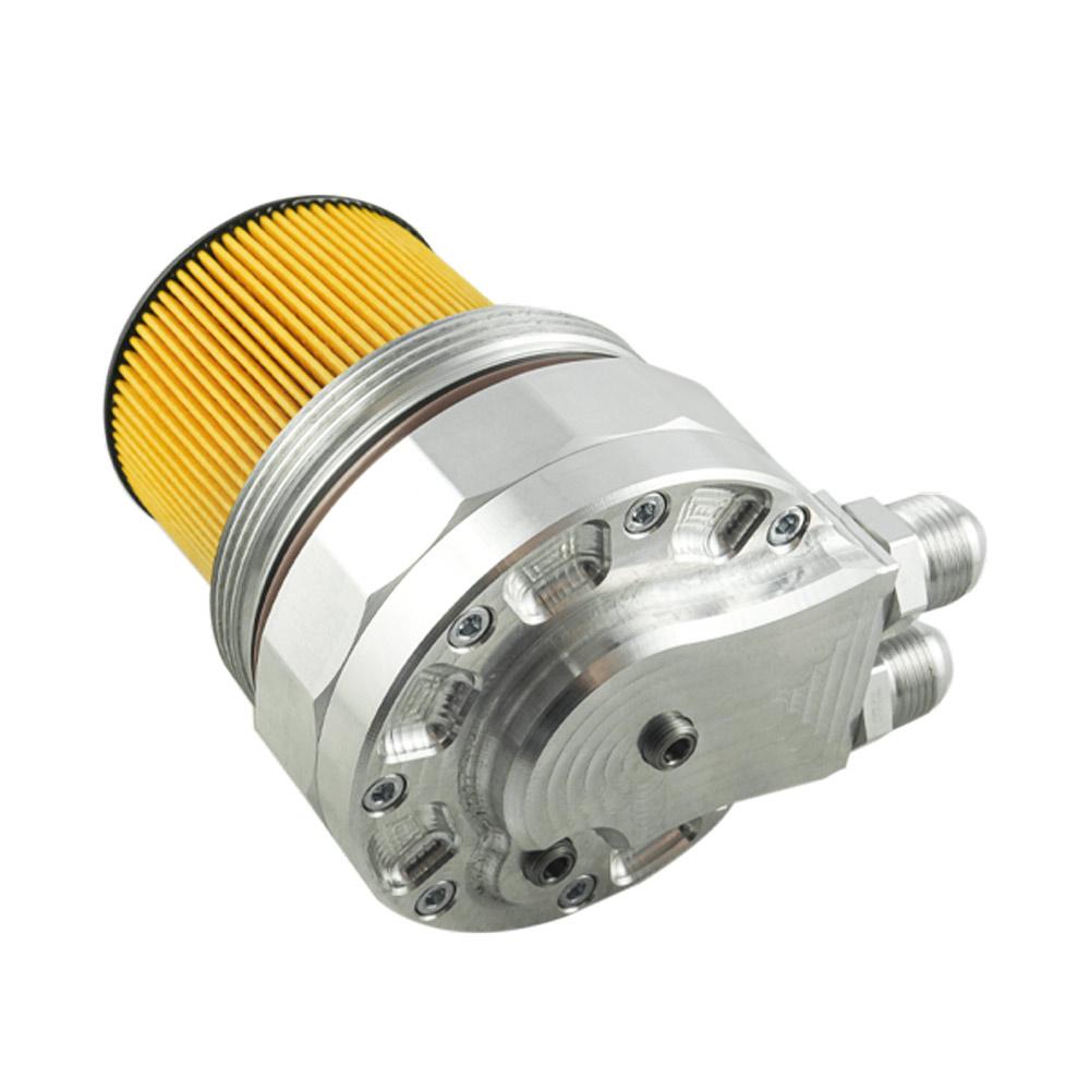 PMC MOTORSPORT Cooling oil filter cover suitable for BMW M52 M54 (external oil cooler / 2 sensor connections)