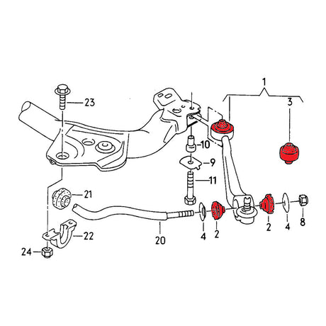 VERKLINE Querlenker Buchsen Audi 100 S4 S6 C4 Vorderachse (PU) - PARTS33 GmbH