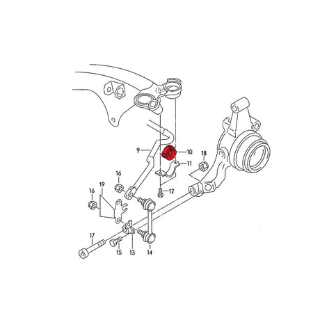 VERKLINE Stabilisator Buchsen 17mm Audi C4 V8 D11 Hinterachse (PU) - PARTS33 GmbH