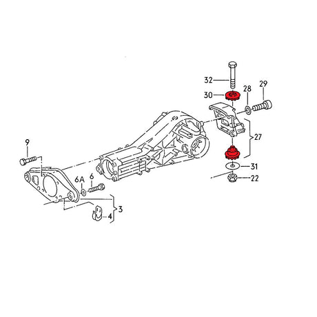 VERKLINE Buchse Differentialaufhängung 38mm Audi 100 200 Quattro S6 C4 D11 Hinterachse (PU) - PARTS33 GmbH