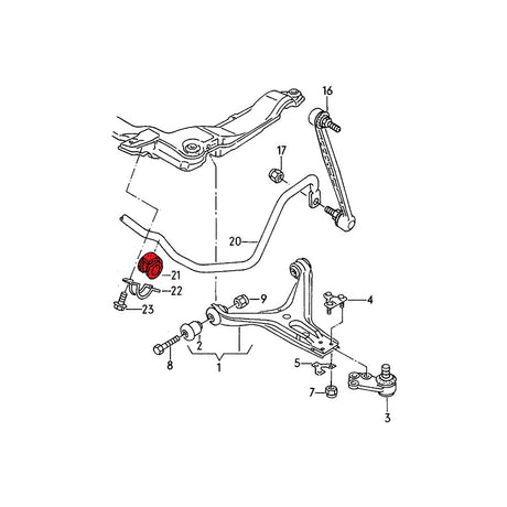 VERKLINE Stabilisator Buchsen 26mm Audi 80 B4 Vorderachse (PU) - PARTS33 GmbH