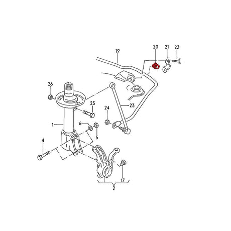 VERKLINE Stabilisator Buchsen 14,5mm Audi S2 Coupe Hinterachse (PU) - PARTS33 GmbH