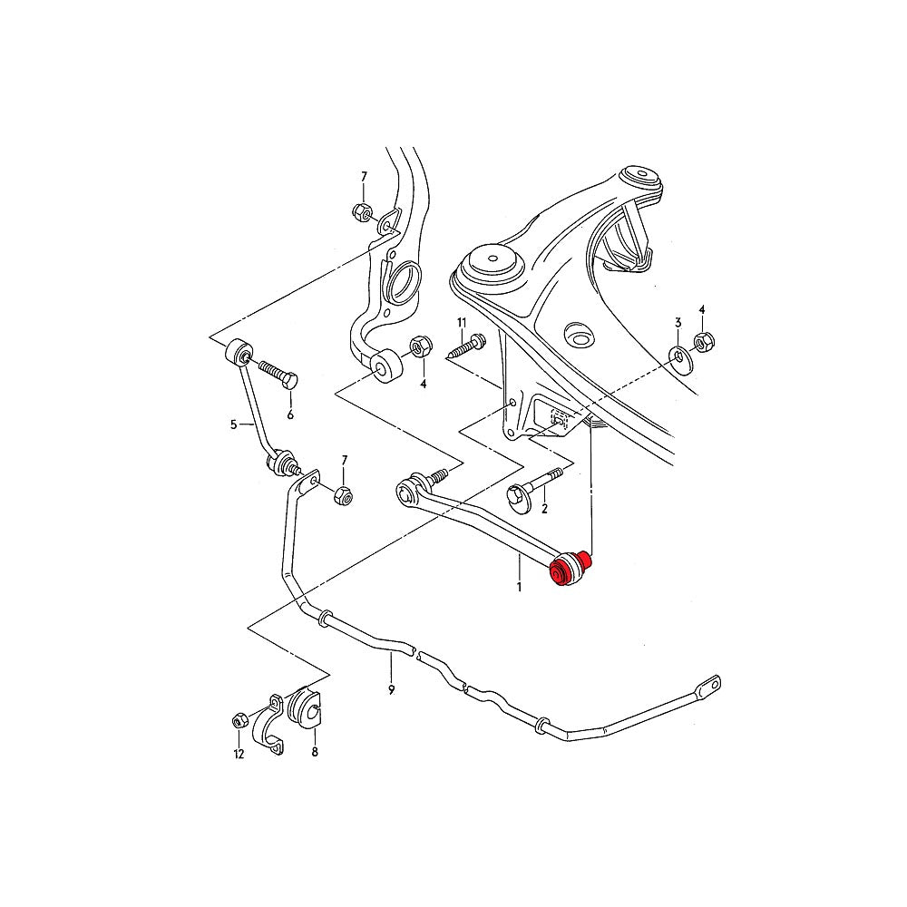 VERKLINE Spurstangen Buchsen Audi 80 B4 A4 S4 B5 RS2 Hinterachse innen (PU) - PARTS33 GmbH