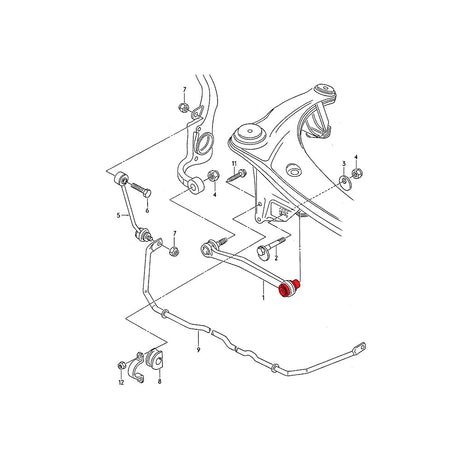 VERKLINE Spurstangen Buchsen Audi 80 B4 A4 S4 B5 RS2 Hinterachse innen (PU) - PARTS33 GmbH