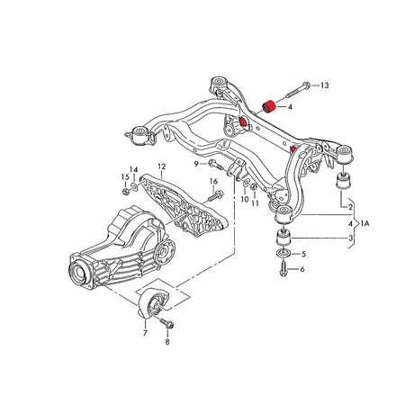 VERKLINE Buchsen Differential Audi A4 S4 B6 B7 Hinterachse (PU) - PARTS33 GmbH