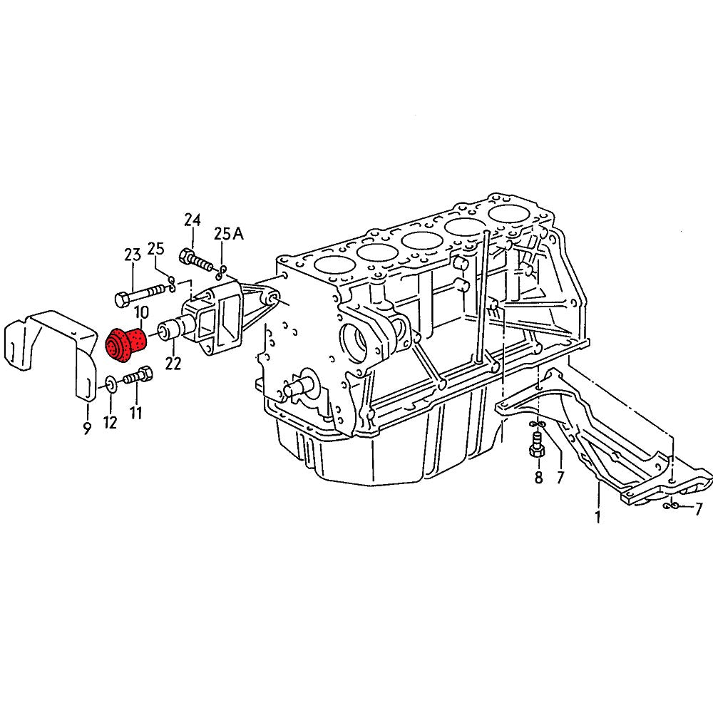 VERKLINE Motorlager Snub Mount Audi B2 B3 B4 B5 C4 (PU) - PARTS33 GmbH